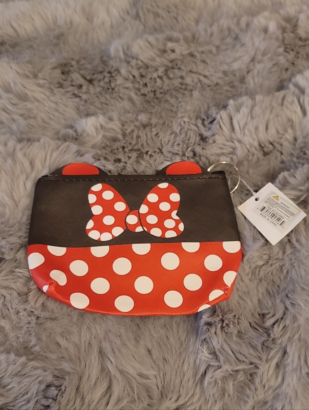 Kids Polka Dot Bow Coin Purse - Red & Black